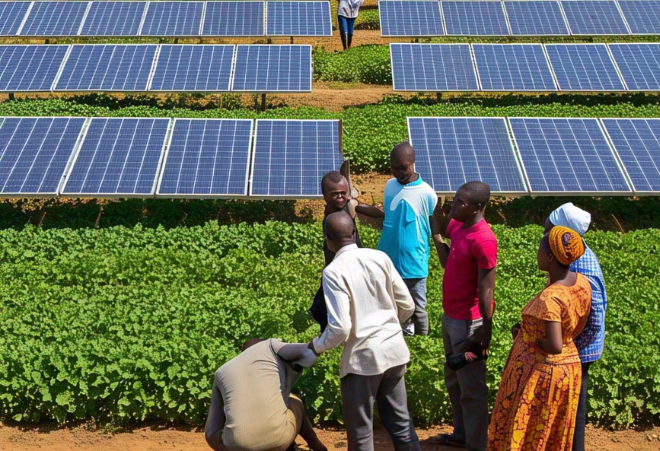 Crop production under agrivoltaics